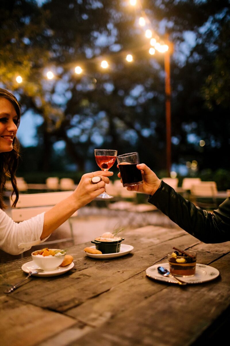 evening dinner photo outside at Matties